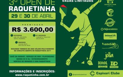 3.º Open de raquetinha