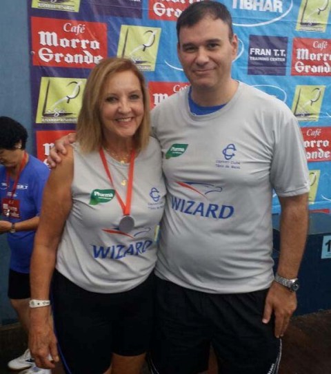 Maria Helena participou de torneio de tênis de mesa