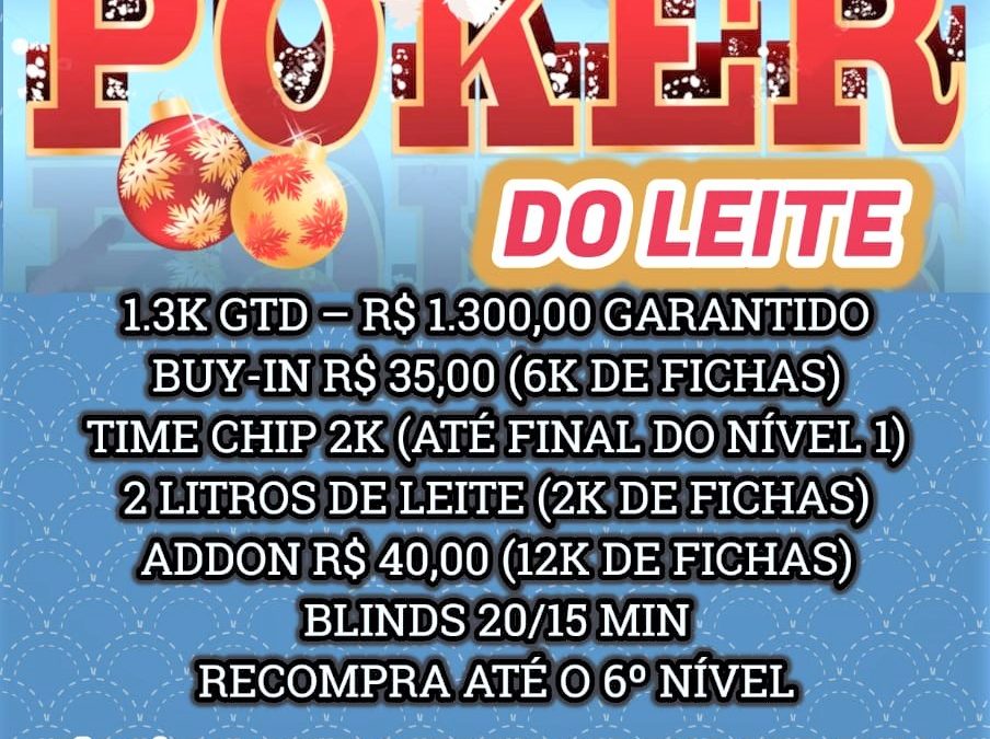Torneio aberto de poker em dezembro