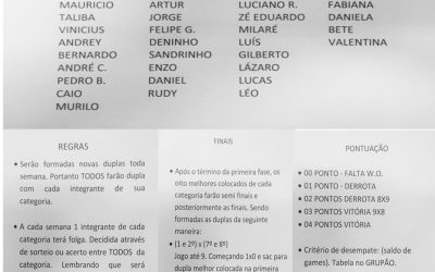 Torneios internos de raquetinha 2019