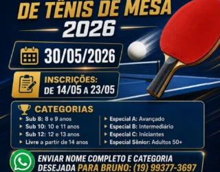 Torneios internos de tênis de mesa