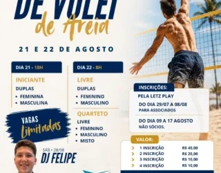 Torneio aberto de volei de areia